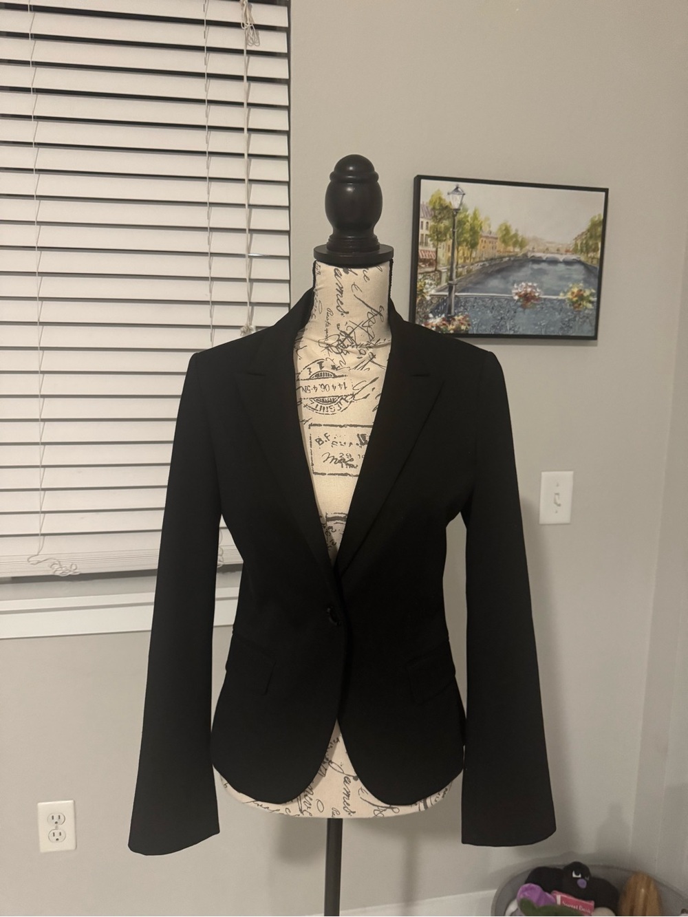 Express Black Women's Single-Button Tailored Blazer